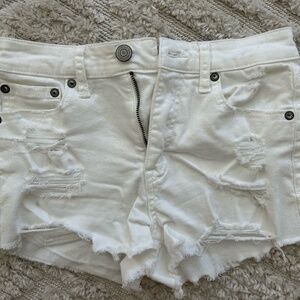 Aeropostale vintage high rise shorty shorts, Size 0, white
